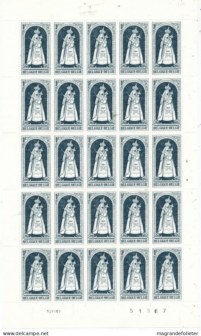 TIMBRE  ZEGEL STAMP  BELGIQUE LOT 10 PLANCHES COMPLETES DE 30 EX.  XX