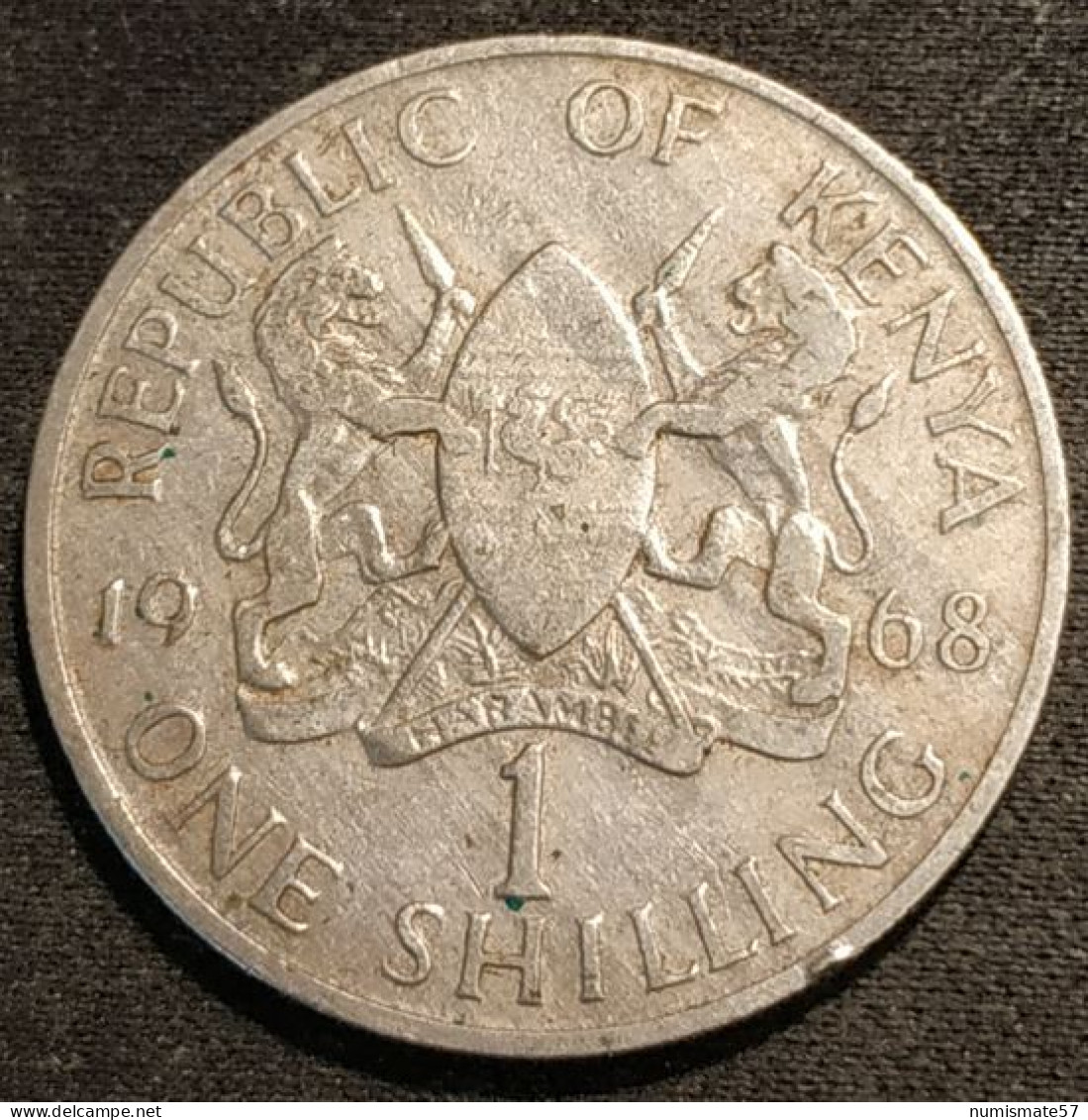 KENYA - 1 SHILLING 1968 - Jomo Kenyatta - Sans Légende - KM 5 - Kenya