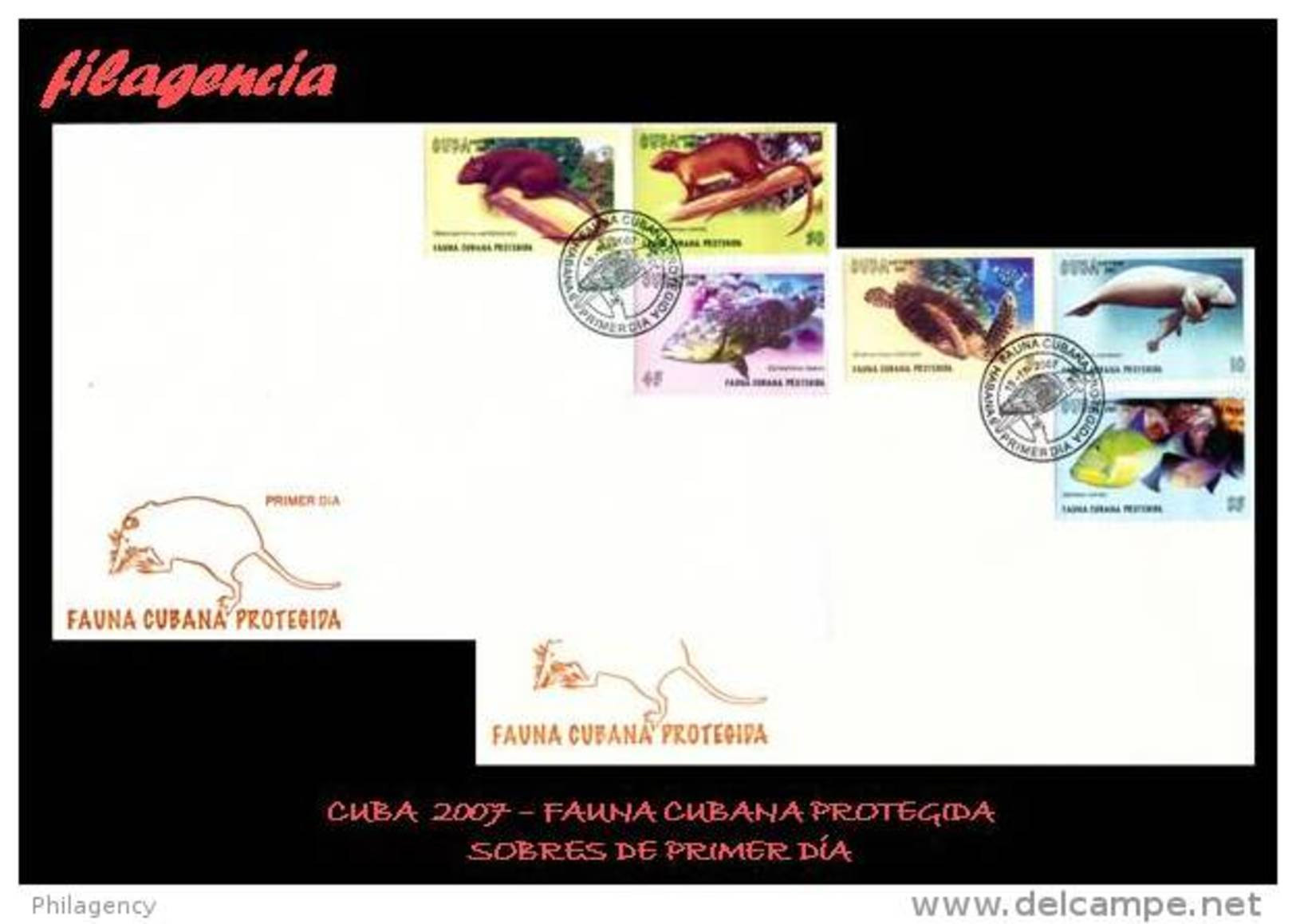 CUBA SPD-FDC. 2007-38 FAUNA CUBANA PROTEGIDA - FDC