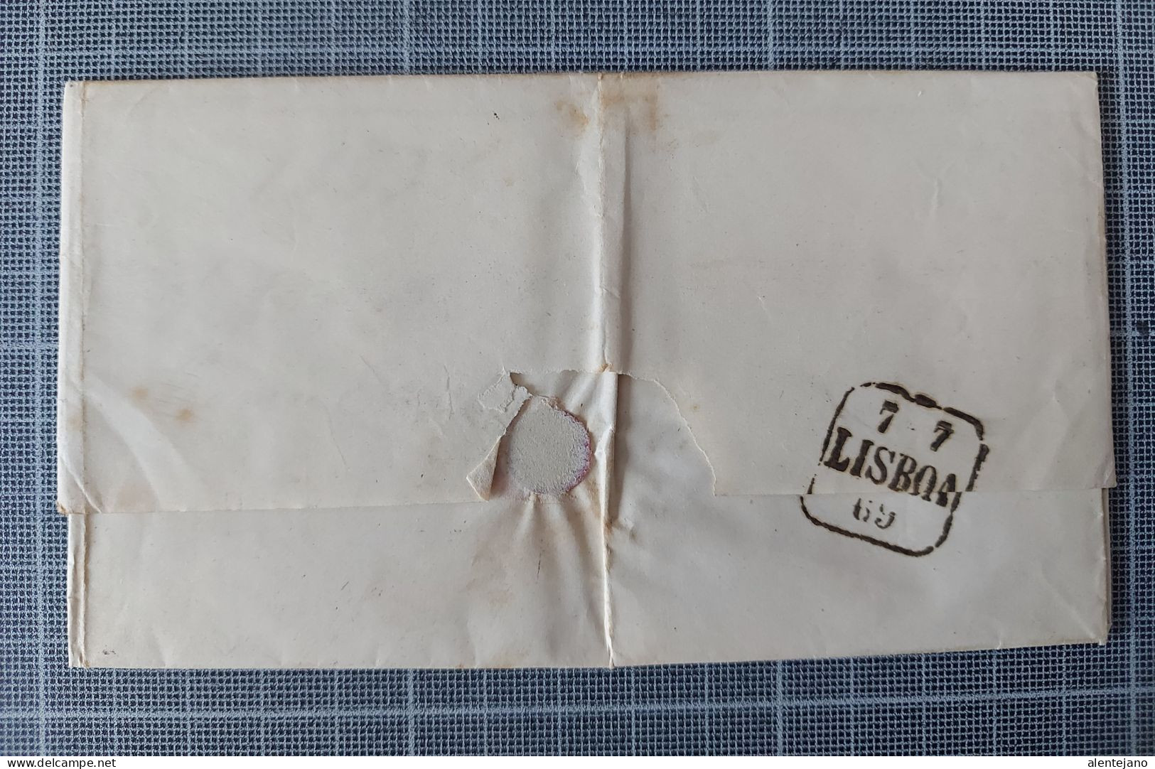 Portugal, 1869, Lettre Evora Pour Covilha,  Marque 166 Et EVORA, - Cartas & Documentos