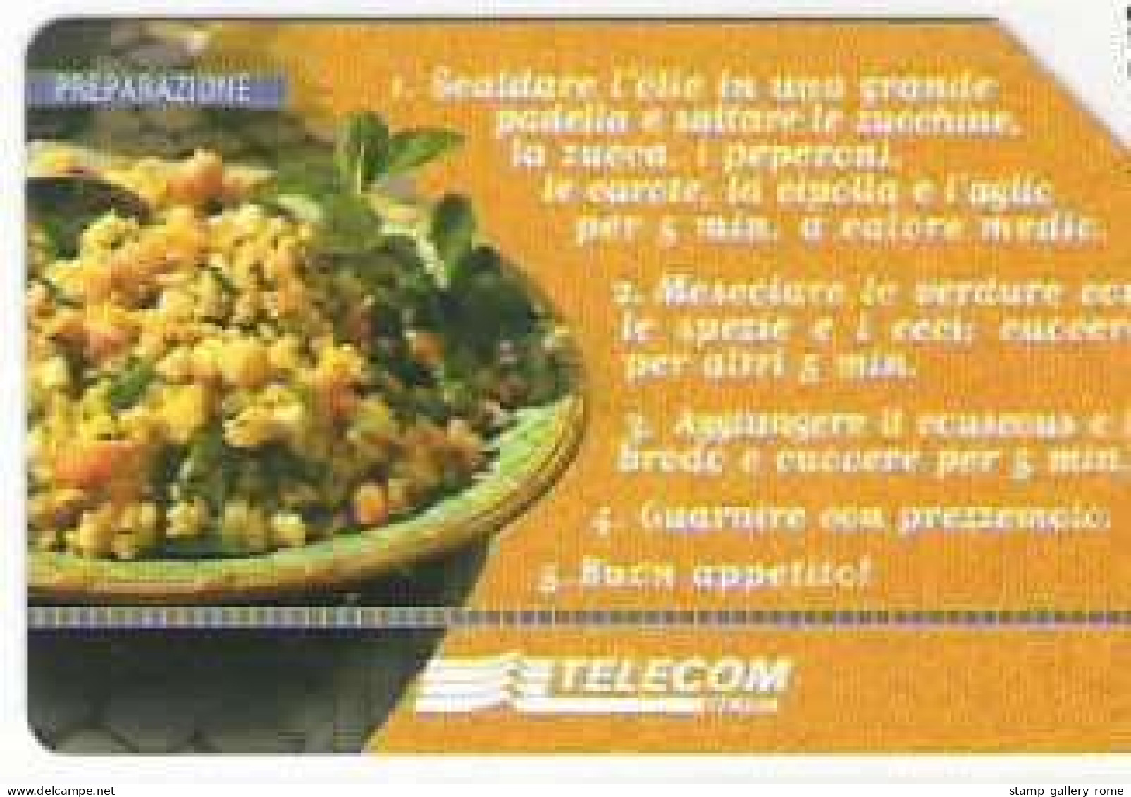 TELECOM - COUS COUS A LA CARTE - USATA - LIRE 5000 - GOLDEN  1455 - Publiques Figurées Ordinaires