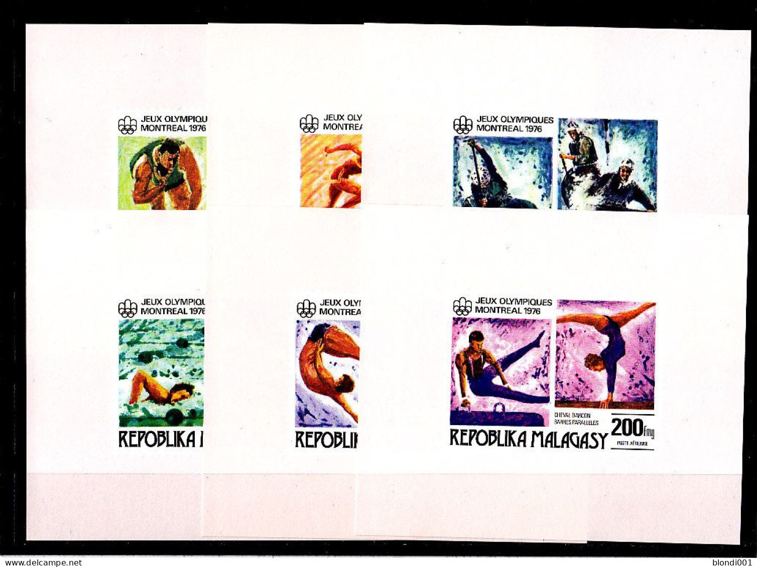 Olympics 1976 - Gymnastics - MALAGASY - 6 S/S Imp. De Luxe MNH - Verano 1976: Montréal