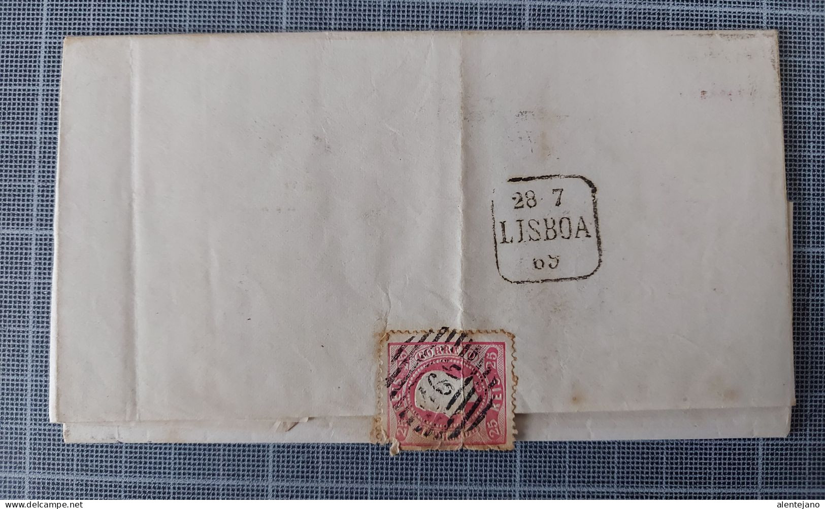 Portugal, 1869, Lettre Evora Pour Covilha,  Marque 166 Et EVORA, - Lettres & Documents