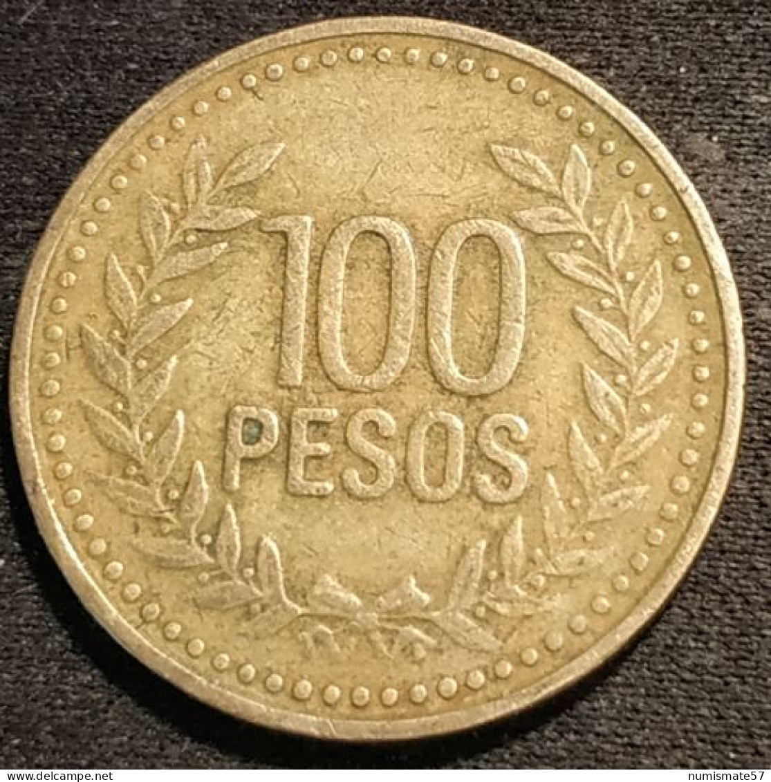 COLOMBIE - COLOMBIA - 100  PESOS 1995 - KM 285.2 - ( Chiffres De 6 Mm De Haut ) - Colombie