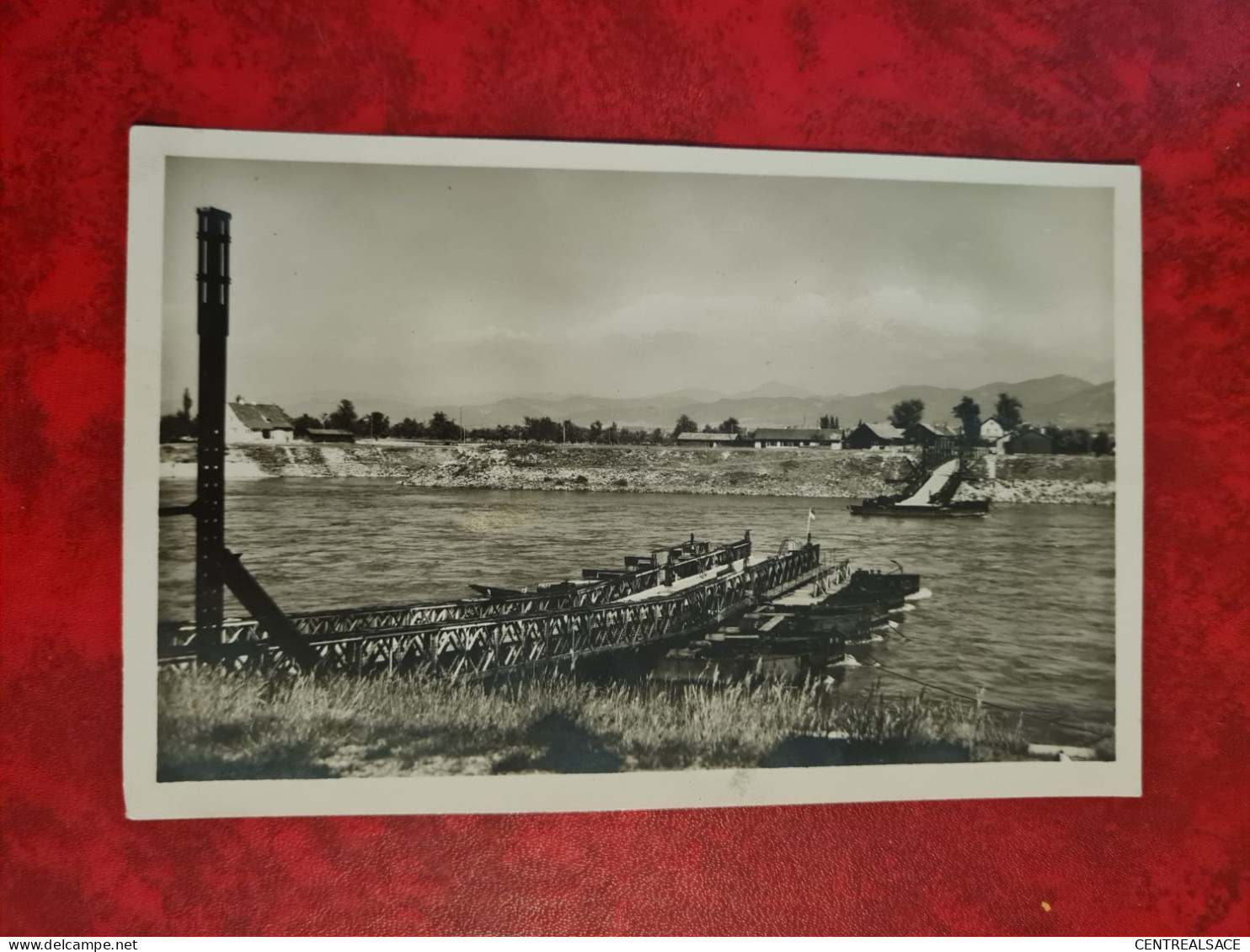 Carte  CHALAMPE BAC SUR LE RHIN PHOTO VERITABLE - Chalampé