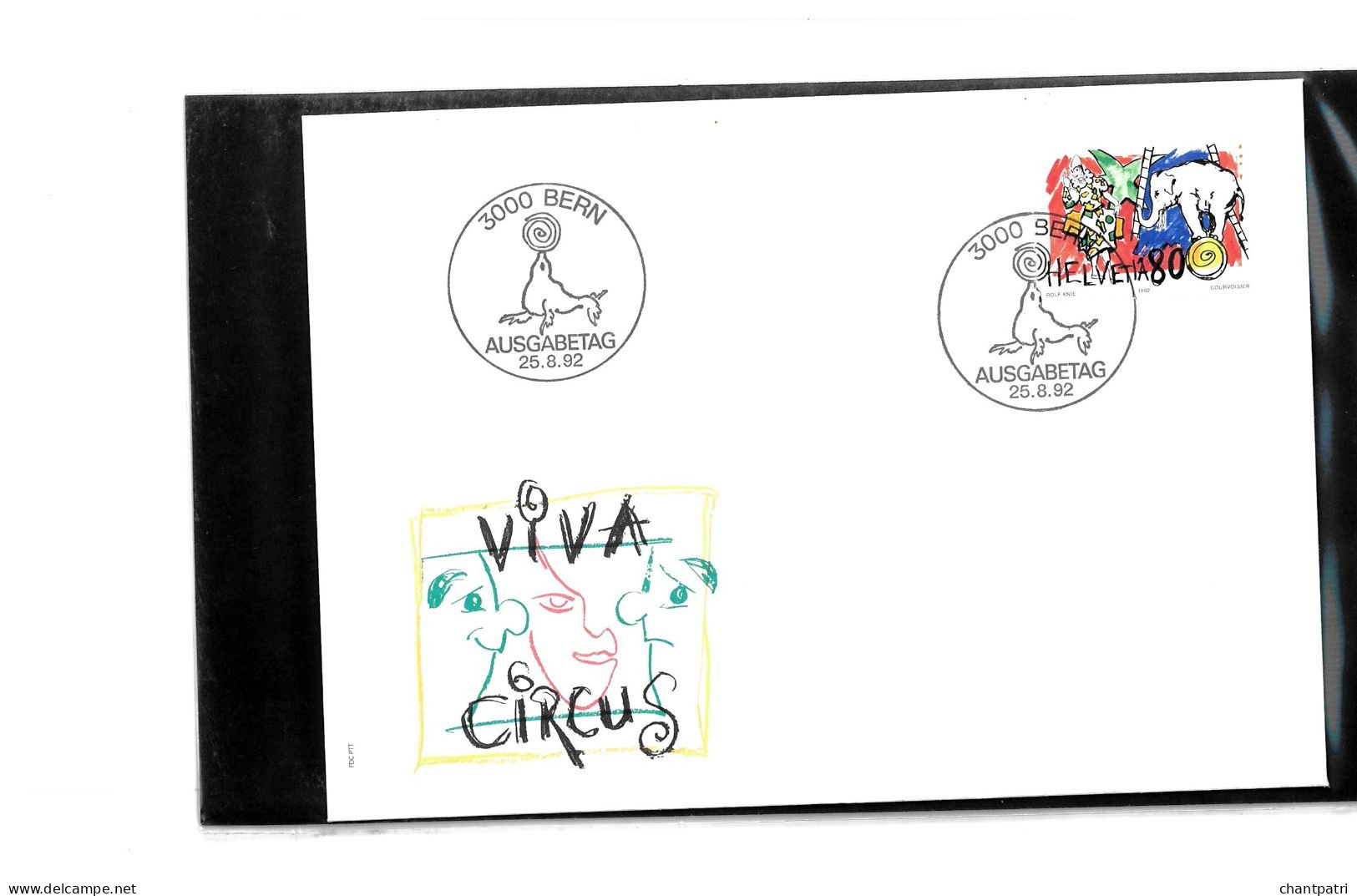 3000 Bern - Viva Circus - Ausgabetag - 25 08 1992 - Beli FDC 014 - Briefe U. Dokumente