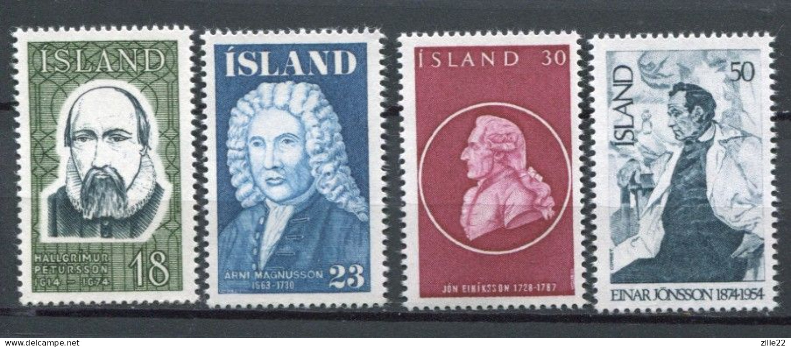 Island Iceland Mi# 505-8 Postfrisch/MNH - Famous Islanders - Neufs