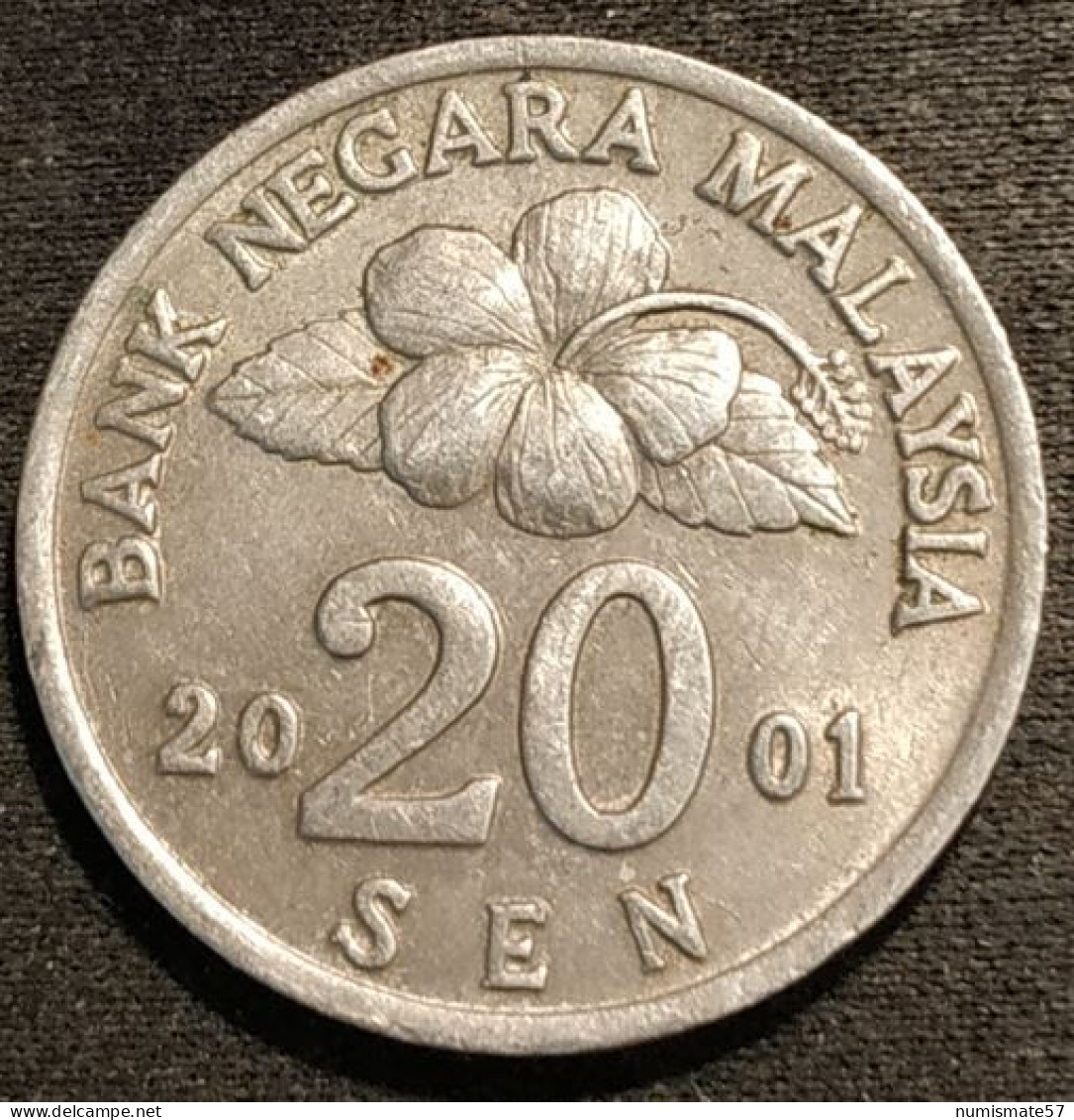 MALAISIE - 20 SEN 2001 - Agong - KM 52 - ( MALAYSIA ) - Malesia