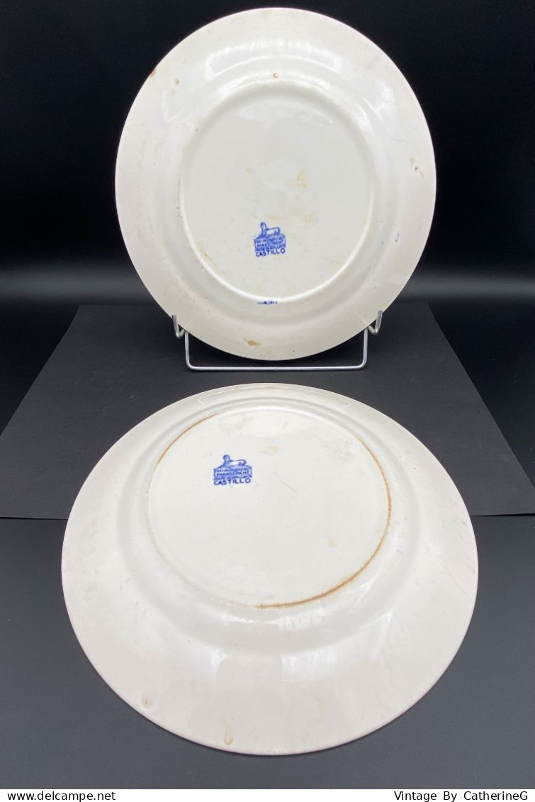 PETRUS REGOUT 1920 Lot 2 Assiettes Coll. CASTILLO  Made In Holland Maastricht  Diam 20cm #2307024 - Maastricht (NLD)