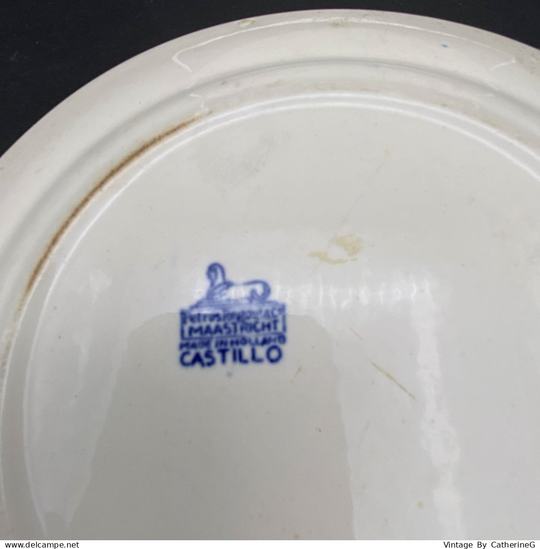 PETRUS REGOUT 1920 lot 2 assiettes Coll. CASTILLO  Made in Holland Maastricht  diam 20cm #2307024