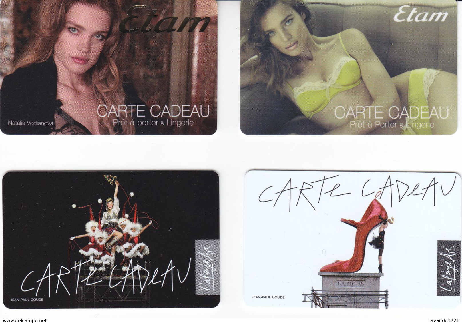 LOT De 4 Cartes Cadeaux Tres Bon état - Gift And Loyalty Cards