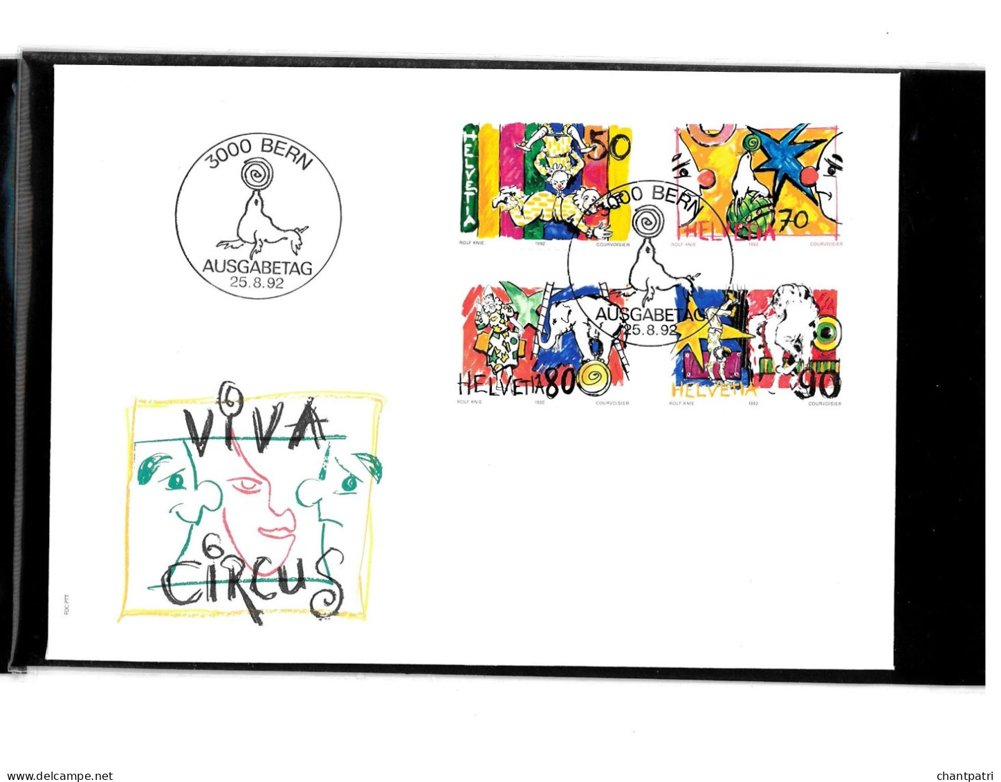 3000 Bern - Viva Circus - Ausgabetag - 25 08 1992 - Beli FDC 020 - Briefe U. Dokumente