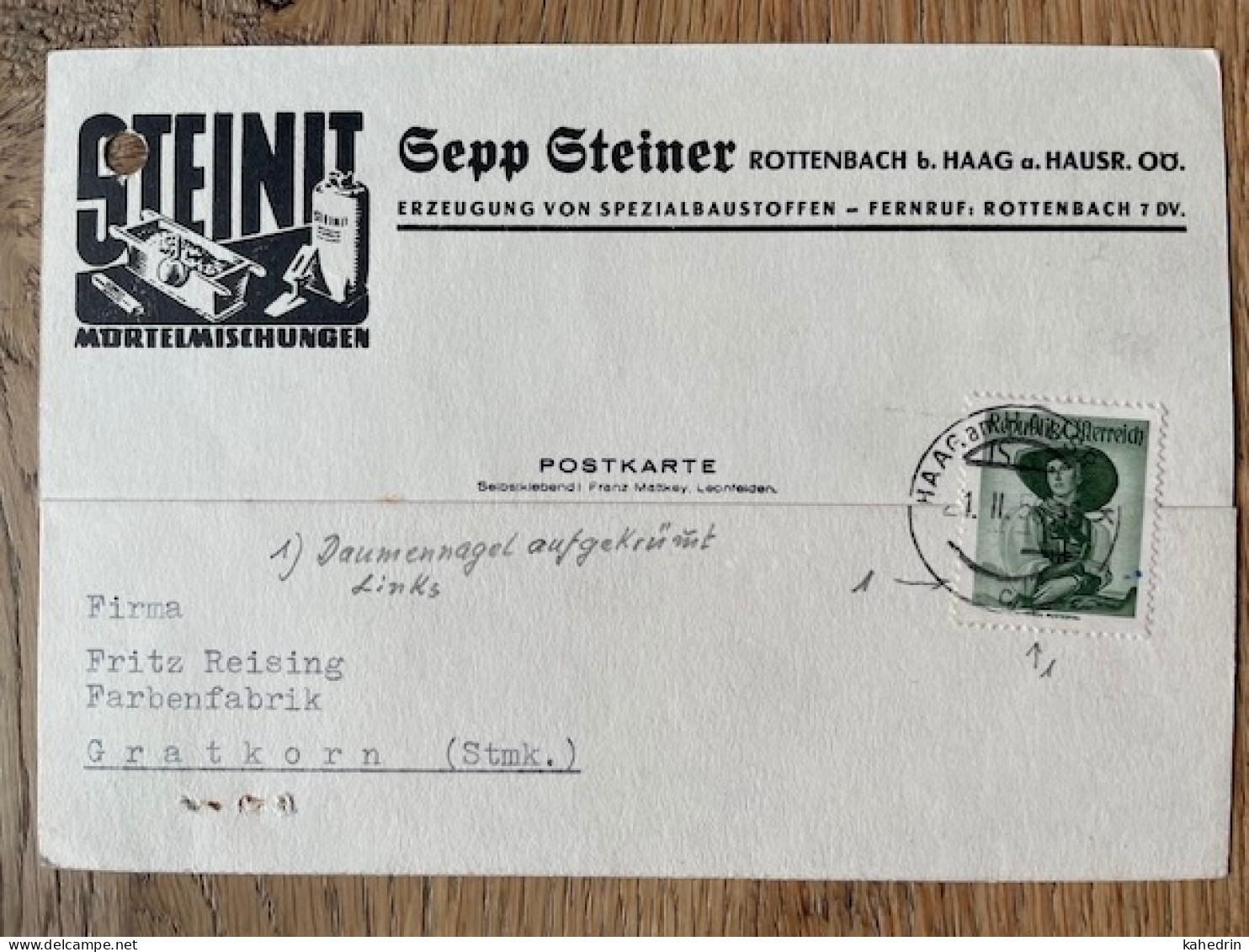 Österreich / Austria 1956, Plattenfehler / Druckzufälligkeit Mi. # 912: Daumennagel Aufgekrümt Links - Errors & Oddities