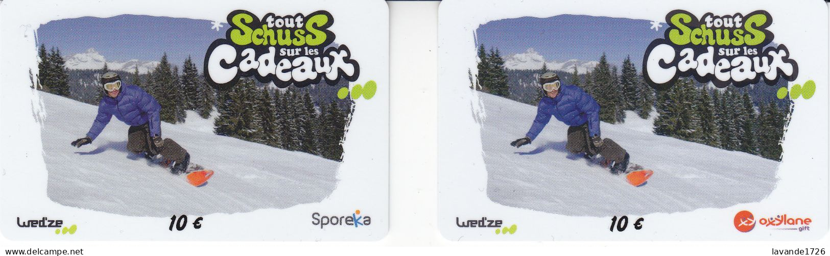 LOT De 2 Cartes Cadeaux Tres Bon état Différentes - Treuekarten