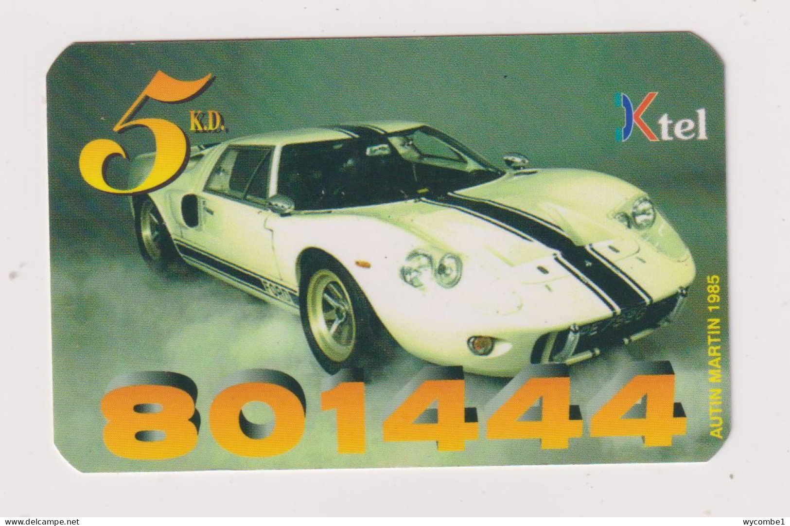 KUWAIT  - Motor Car Aston Martin 1985 Remote Phonecard - Koeweit