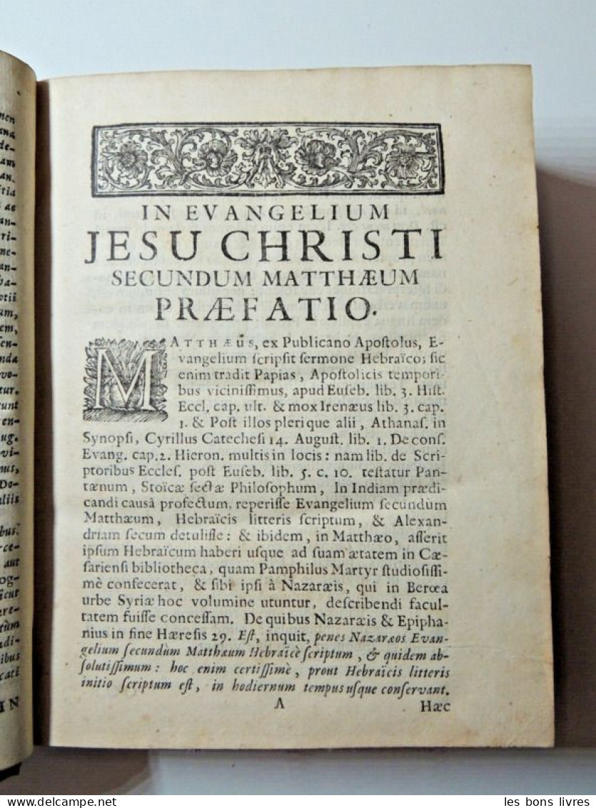 1699. Jansenii. Tetrateuchus Sive Commentarius In Sancta Jesu Christi Evangelia - Tot De 18de Eeuw