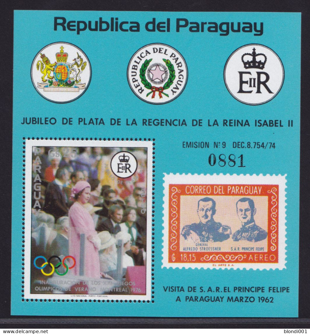 Olympics 1976 - History - PARAGUAY - S/S MNH - Ete 1976: Montréal