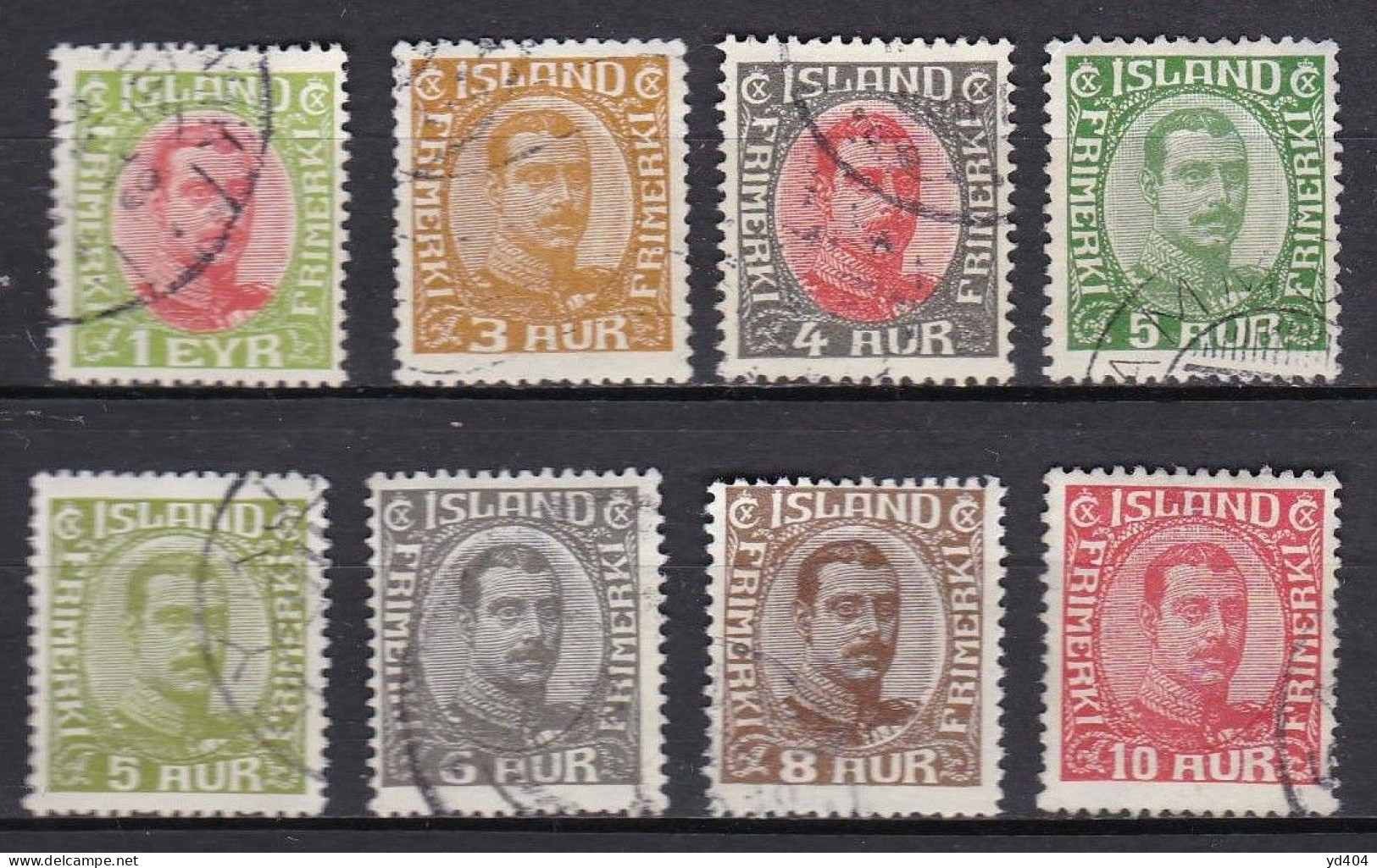 IS014 – ISLANDE – ICELAND – 1920/22 – KING CHRISTIAN X FULL SET – SC # 108/28 USED 208 € - Gebruikt