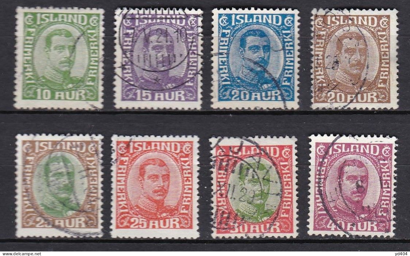 IS014 – ISLANDE – ICELAND – 1920/22 – KING CHRISTIAN X FULL SET – SC # 108/28 USED 208 € - Gebraucht