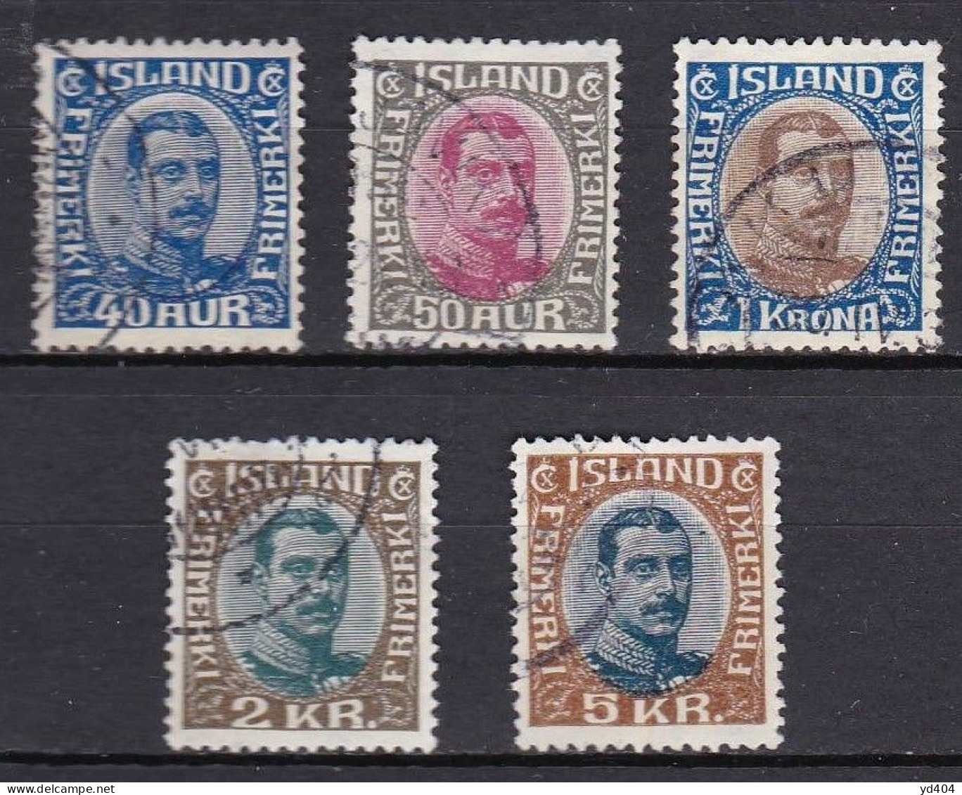 IS014 – ISLANDE – ICELAND – 1920/22 – KING CHRISTIAN X FULL SET – SC # 108/28 USED 208 € - Used Stamps