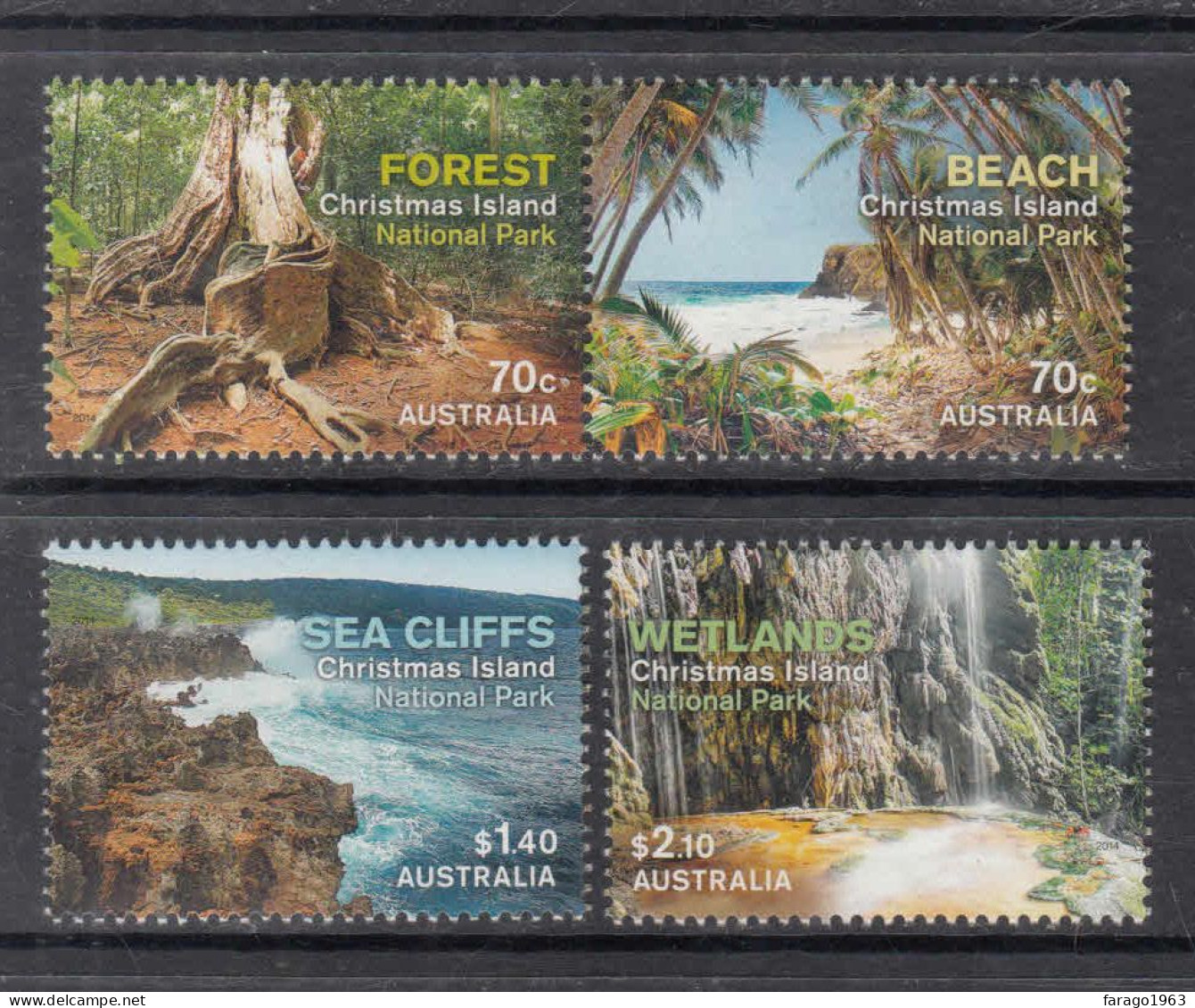 2014 Christmas Island National Park Trees Complete Set Of 4 MNH - Christmas Island