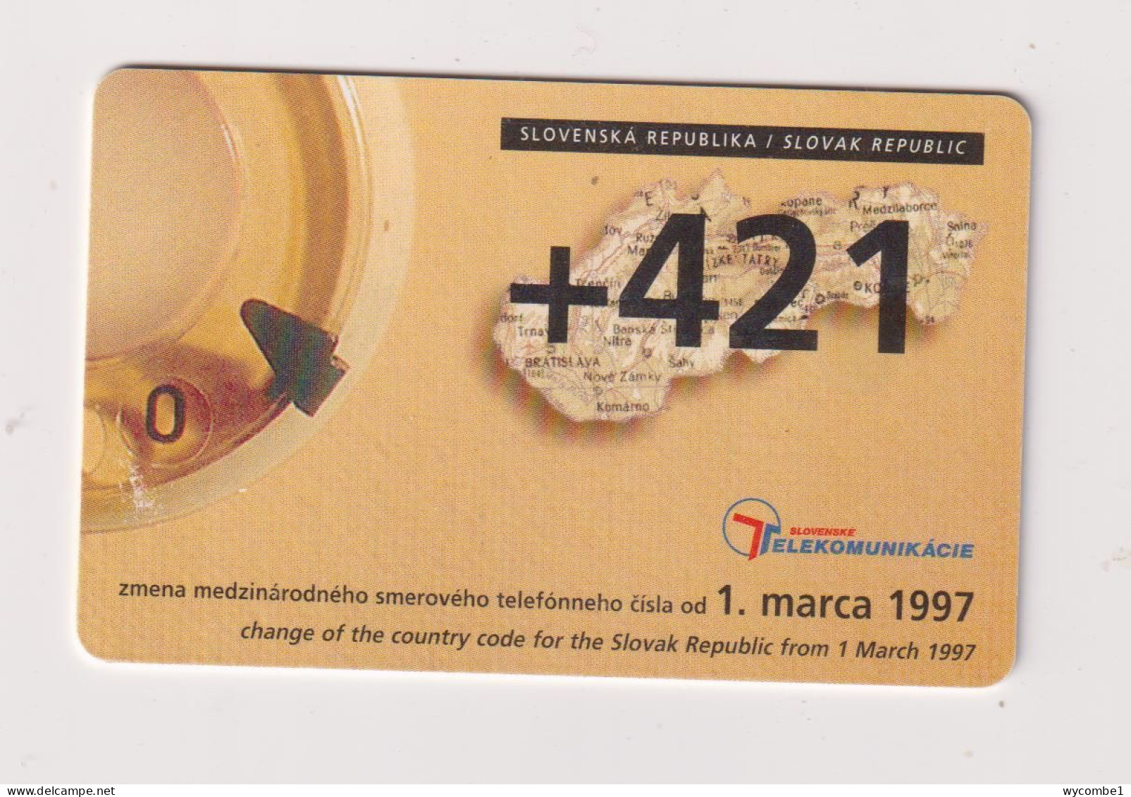 SLOVAKIA  - +421 Country Code Chip Phonecard - Slovakia