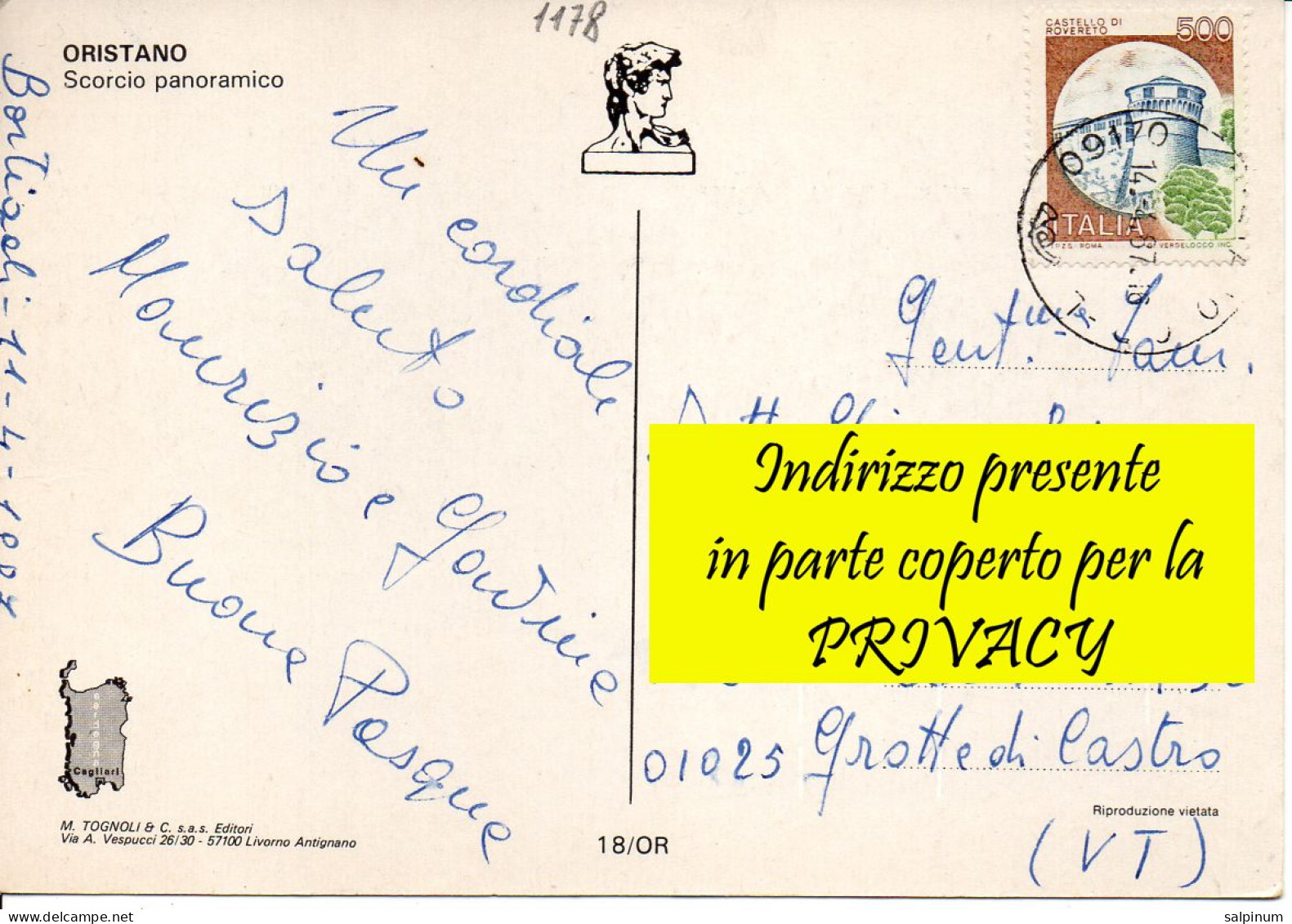 Oristano, Scorcio, ANIMATA - Viag. 1987 - Oristano