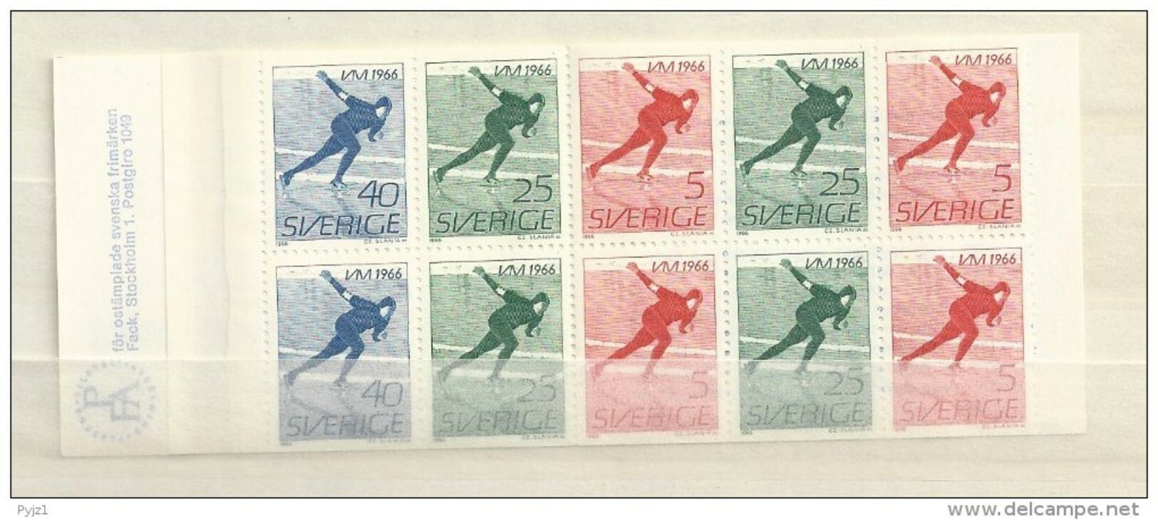 1966 MNH Sweden Booklet Mi 546-48 Postfris** - 1951-80