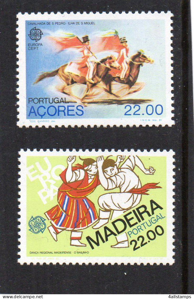 1981 AZOREN+MADEIRA Mi N° 342+70: ** - MNH - NEUF - POSTFRISCH - POSTFRIS - 1981