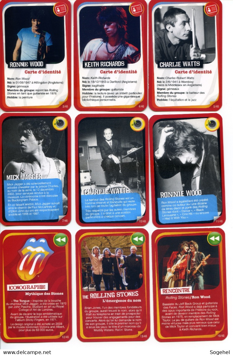 Lot De 23 Images "Rolling Stones" - Carrefour Market - Varia