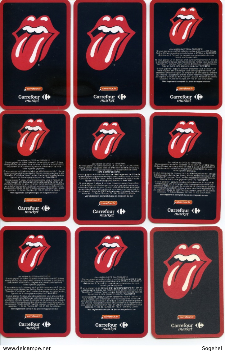 Lot De 23 Images "Rolling Stones" - Carrefour Market - Objetos Derivados