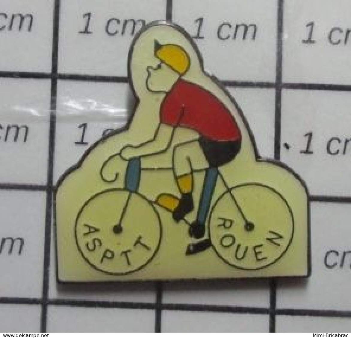 715A  Pin's Pins / Beau Et Rare / THEME : SPORTS / CYCLISME VELO ASPTT ROUEN - Cyclisme