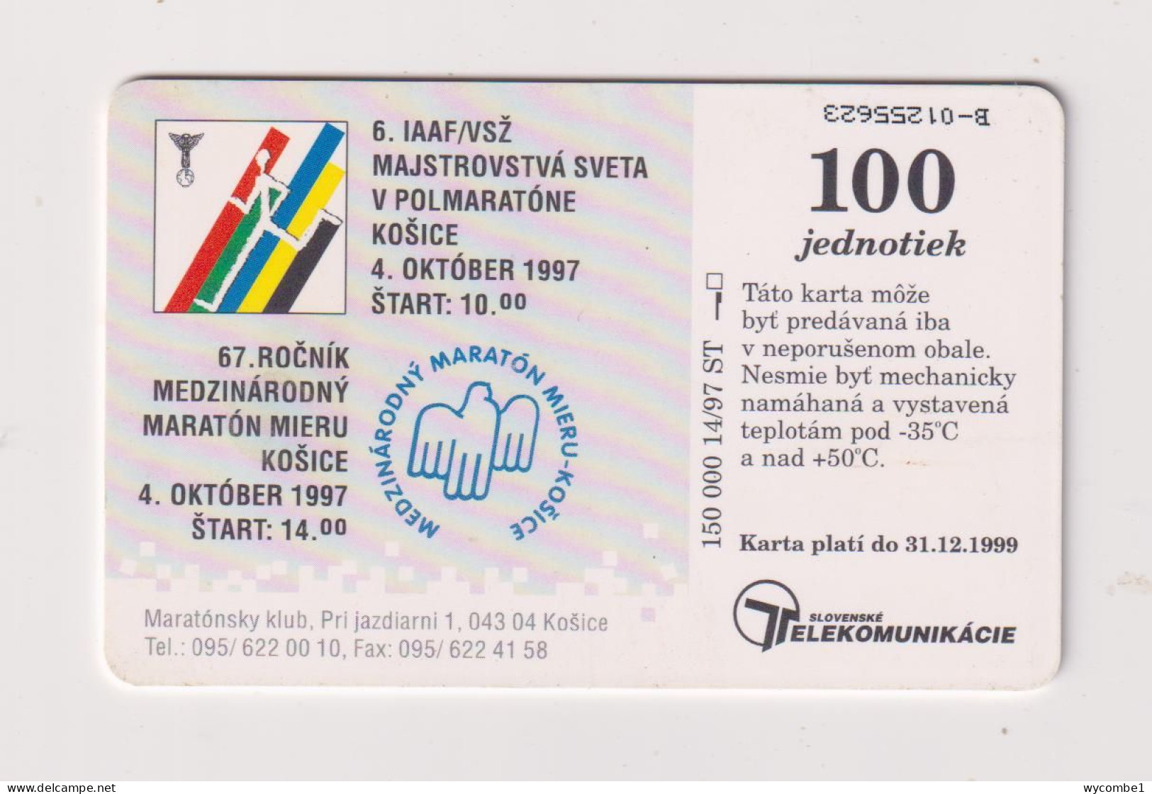 SLOVAKIA  - Half Marathon Chip Phonecard - Slovaquie