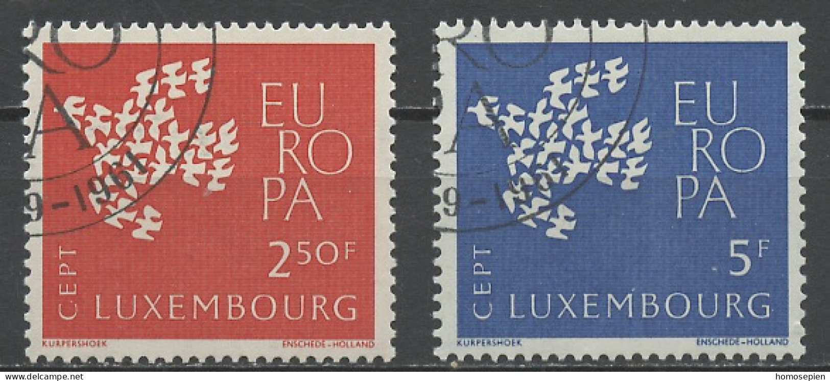 Europa CEPT 1961 Luxembourg - Luxemburg Y&T N°601 à 602 - Michel N°647 à 648 (o) - 1961