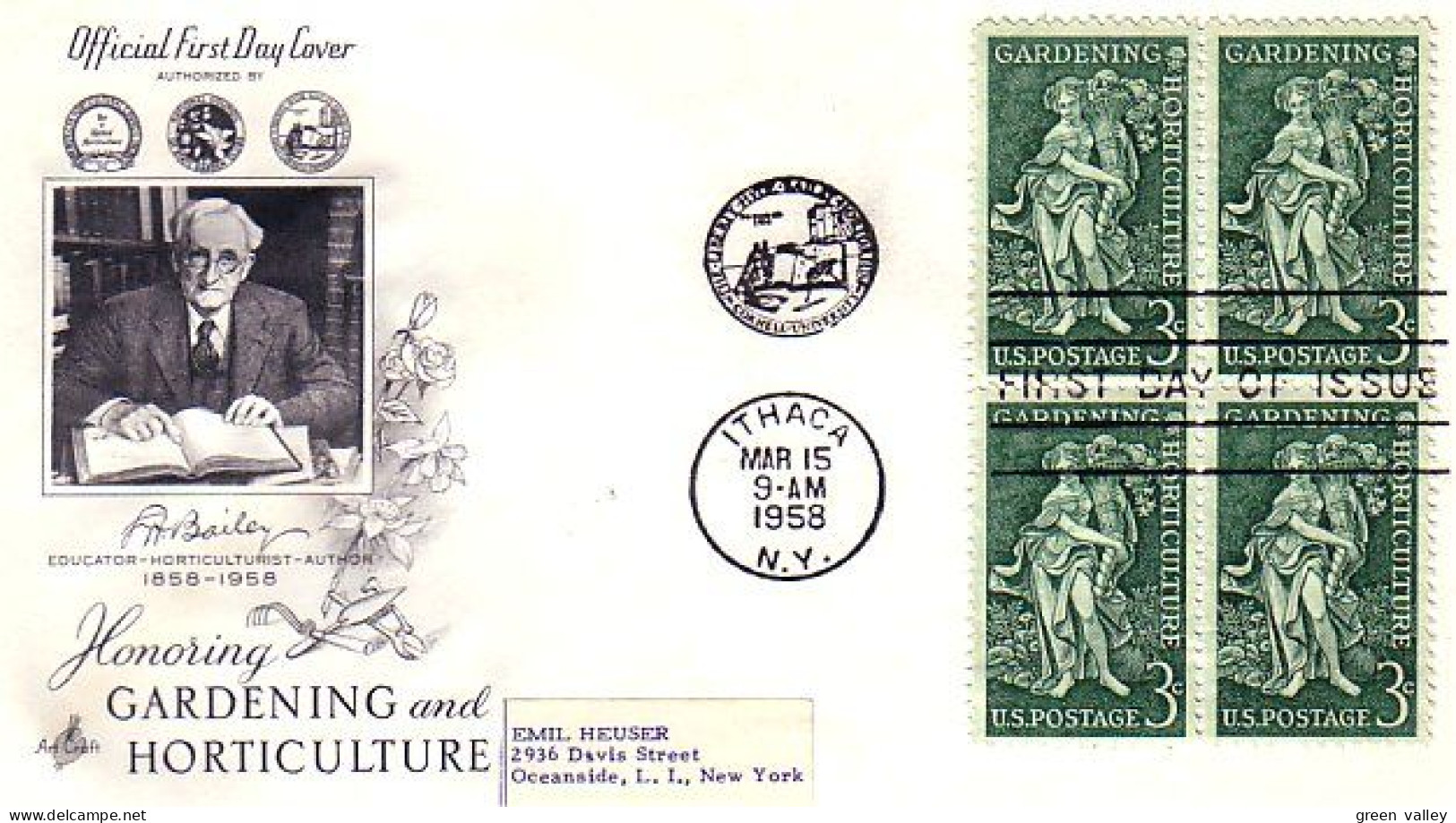 USA Gardening Horticulture Jardinage Blk/4 FDC ( A60 944b) - 1951-1960