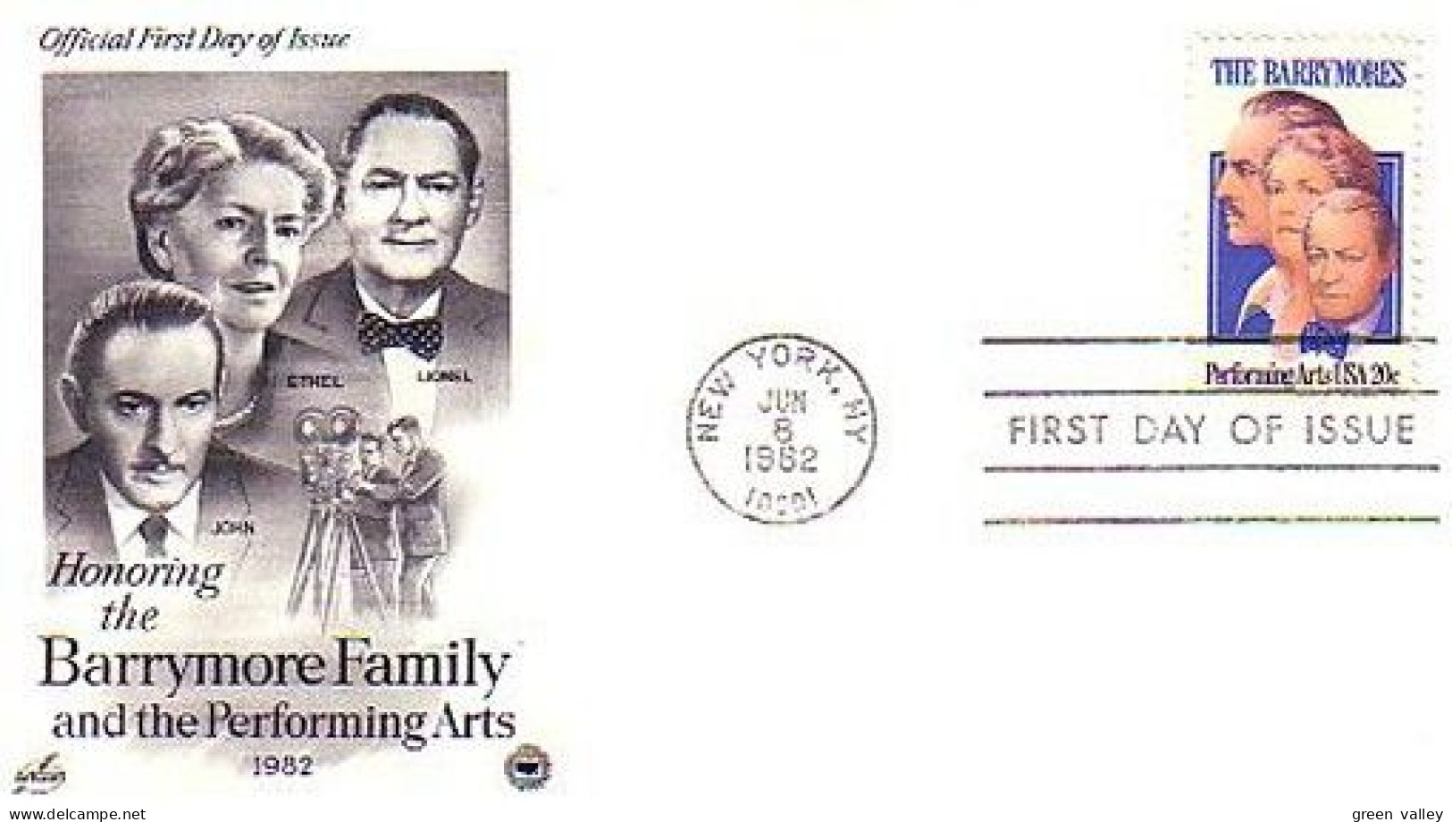USA The Barrymores Actors FDC ( A60 840) - Theater