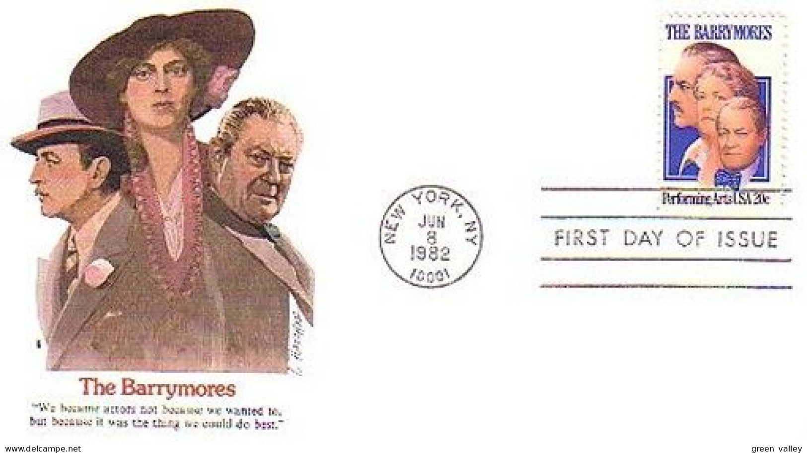 USA The Barrymores Actors FDC ( A60 839) - Theatre