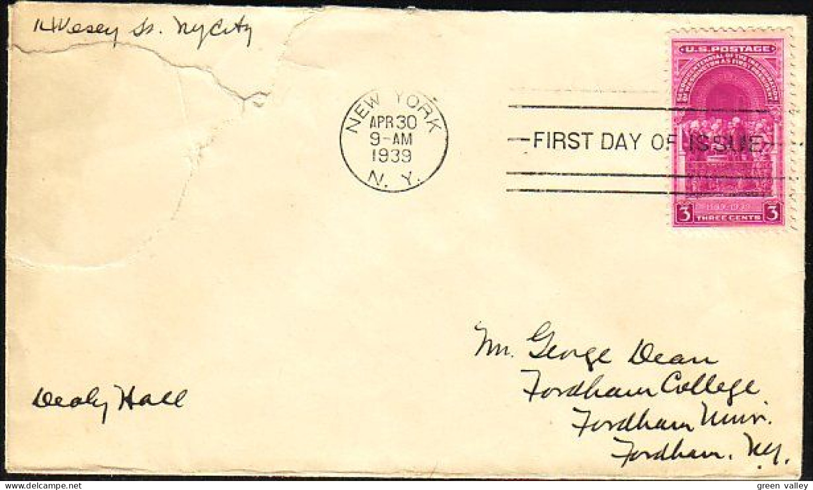 USA Inauguration Of Washington 1939 FDC ( A60 294) - 1851-1940