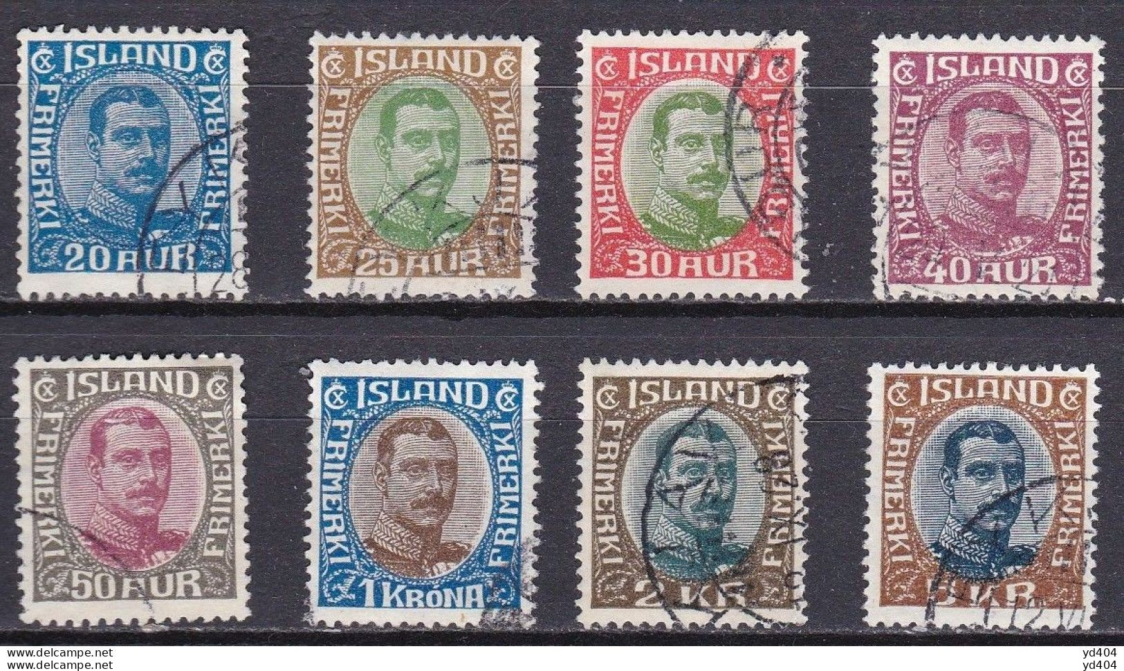 IS015 – ISLANDE – ICELAND – 1920 – KING CHRISTIAN X FULL SET – Y&T # 82/97 USED 115 € - Usados