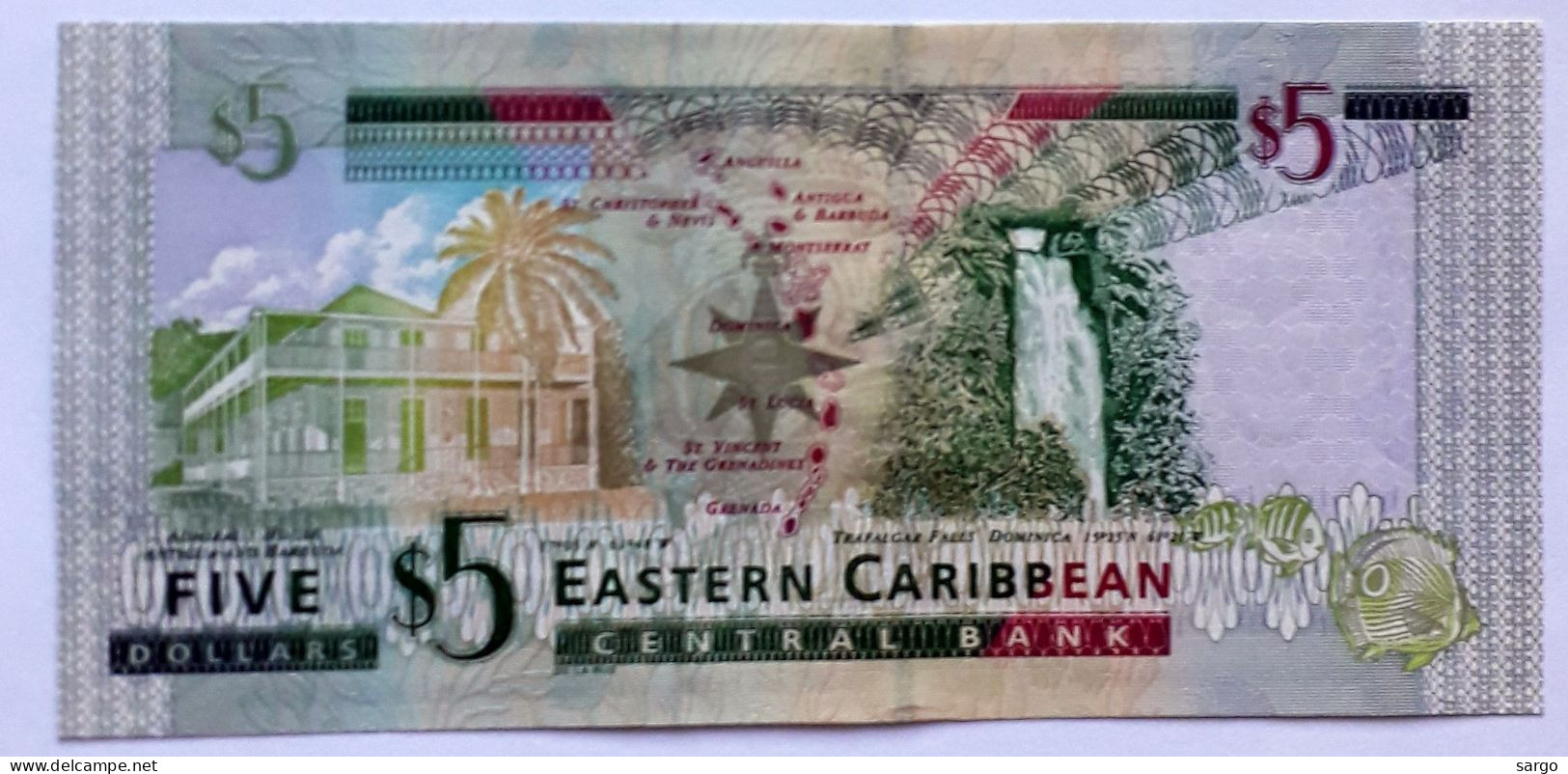 EASTERN CARIBBEAN  - 5 DOLLARS - P 31 (1994) - UNC - BANKNOTES - PAPER MONEY - CARTAMONETA - - Caraïbes Orientales