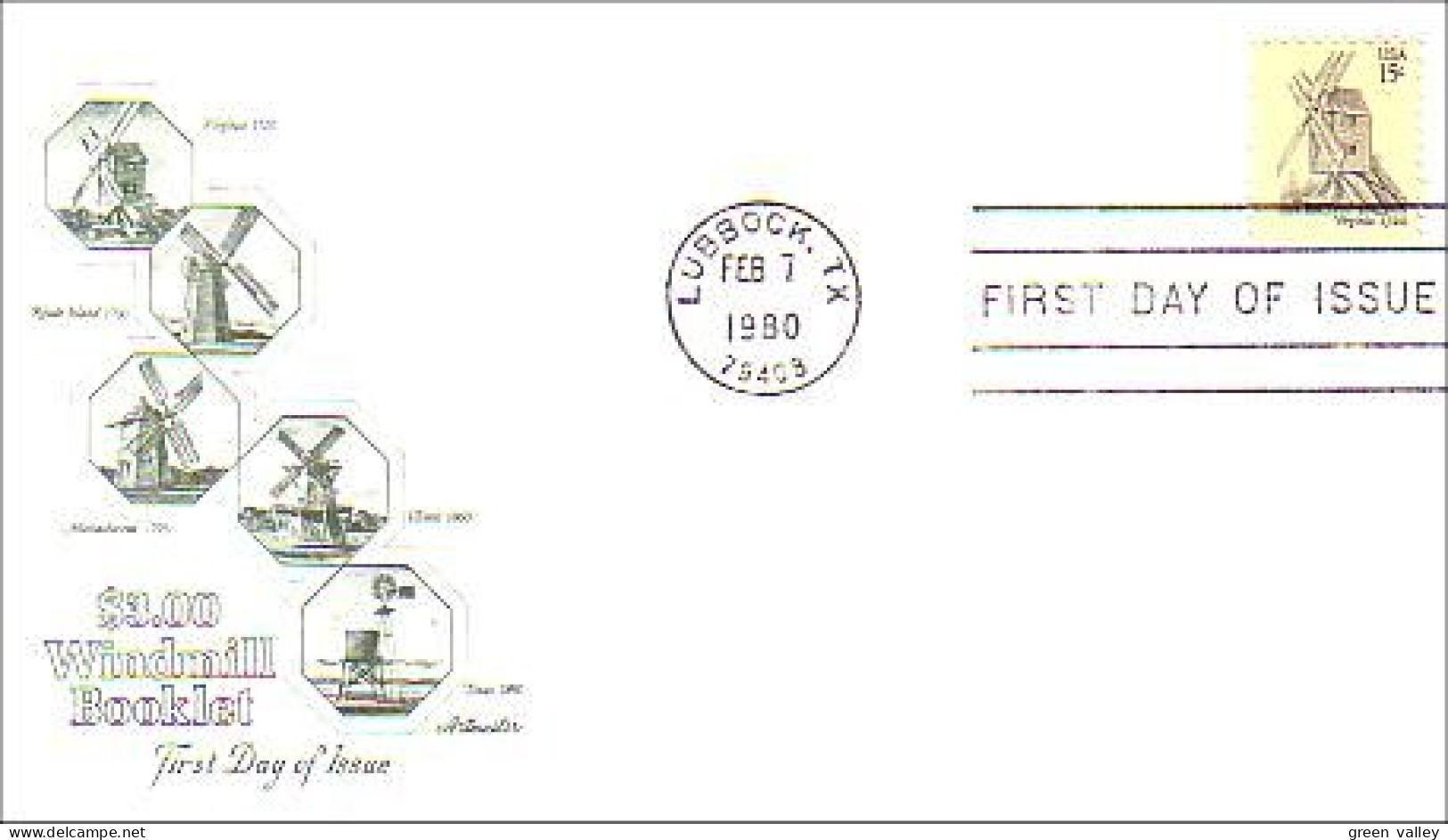 USA FDC Windmill Virginia 1720 Moulin à Vent ( A61 982) - Mühlen