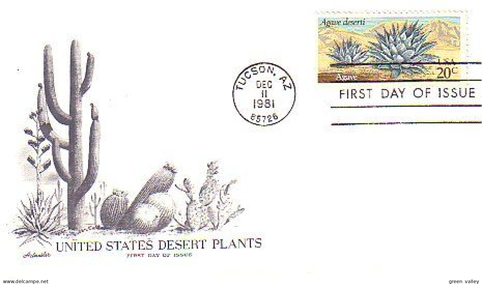 USA Cactus Agave FDC ( A61 894) - Cactusses