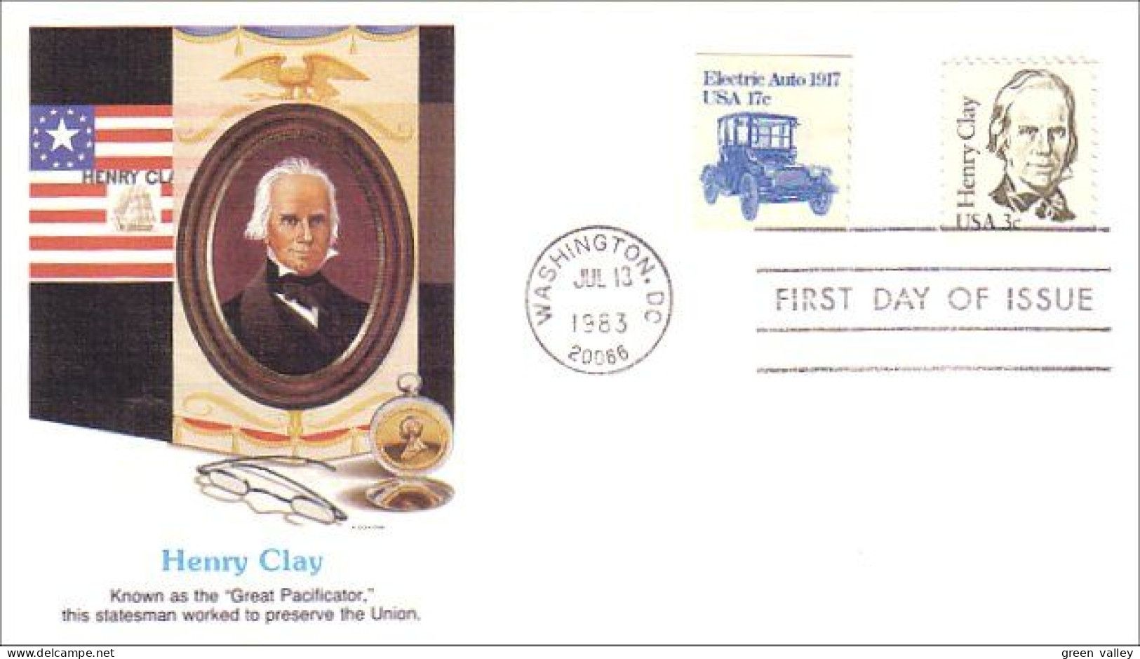 USA FDC Henry Clay ( A61 622) - 1981-1990