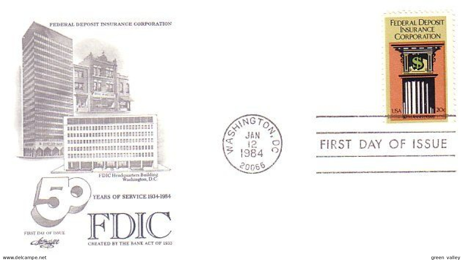 USA FDC Federal Deposit Insurance ( A61 639) - 1981-1990