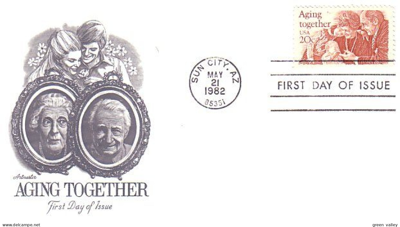 USA FDC Aging Together ( A61 582) - 1981-1990
