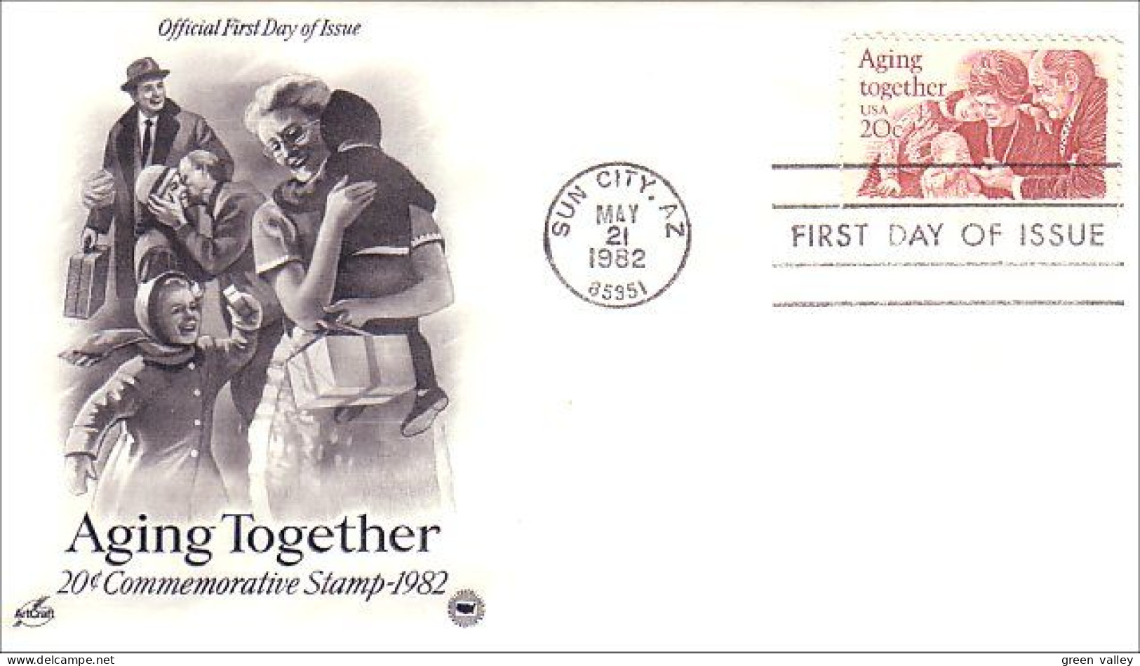 USA FDC Aging Together ( A61 580) - 1981-1990
