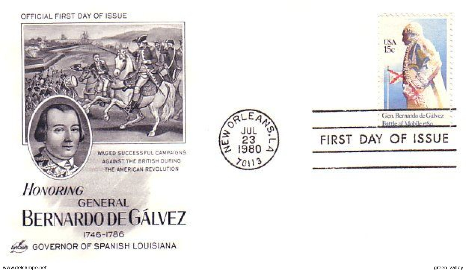 USA FDC Bernardo De Galvez ( A61 513) - 1971-1980