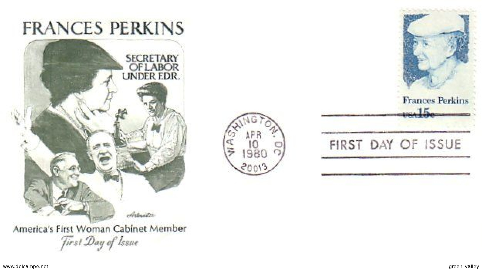 USA FDC Frances Perkins ( A61 510) - 1971-1980