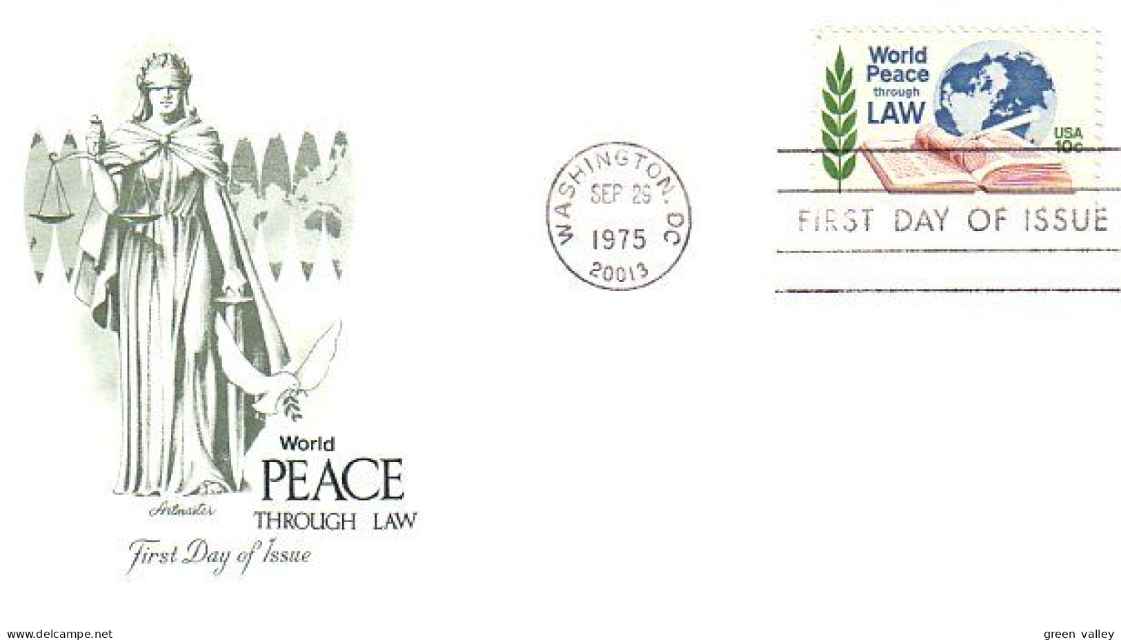 USA FDC Peace Through Law Paix ( A61 411) - 1971-1980