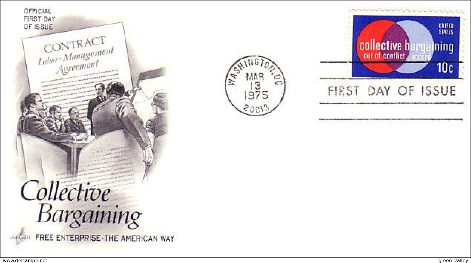 USA FDC Collective Bargaining ( A61 394) - 1971-1980